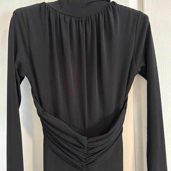 Black Backless Evening Gown – Ruched Fishtail Elegance Sz XS - Picture 9 of 14